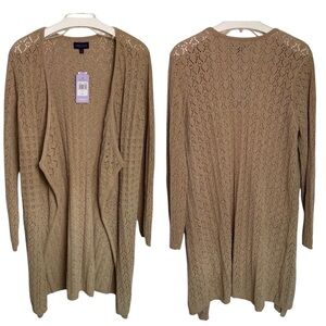 ARTESIA Long Sleeve Open Front Cardigan